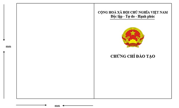 mặt trước chứng chỉ xe nâng